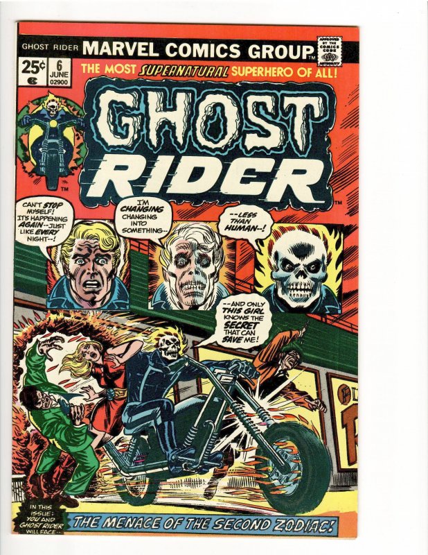 Ghost Rider #6 (Marvel Comics), raw comic book in NM 9.4 condition — front cover