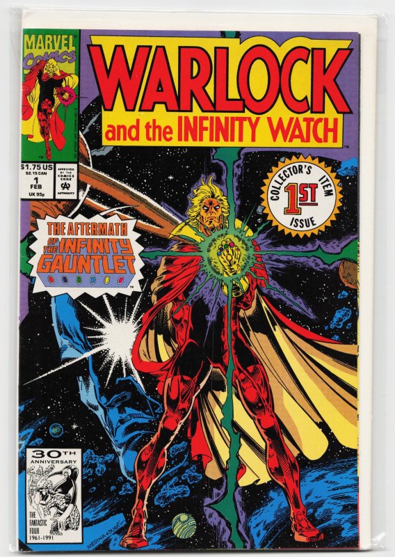 Warlock and the Infinity Watch #1 (1992), raw, ungraded comic book — front cover
