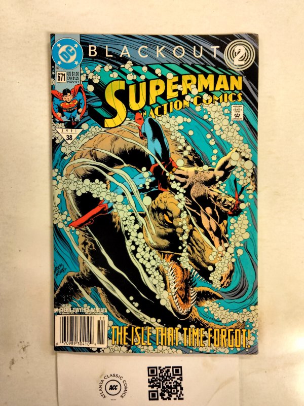 Action Comics #671 (DC Comics), raw comic book in NM condition — front cover