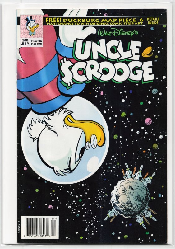 Uncle Scrooge #268 (1992), raw, ungraded comic book — front cover