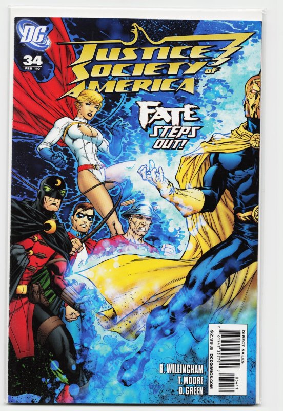 Justice Society of America #34 (DC Comics, 2010), raw, ungraded comic book — front cover