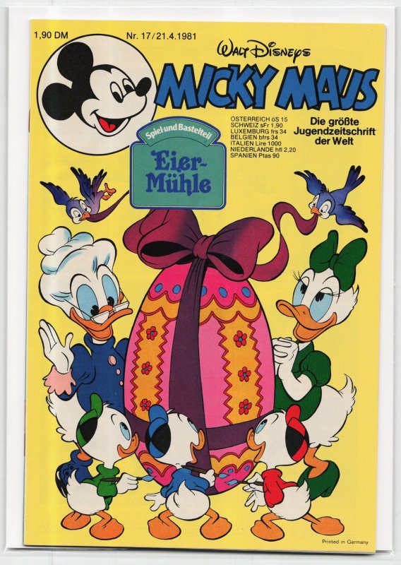 Micky Maus #17 (1981), raw, ungraded comic book — front cover