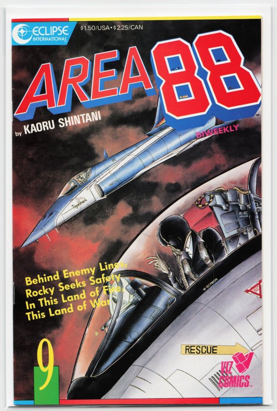 Area 88 #9 (1987), raw, ungraded comic book — front cover