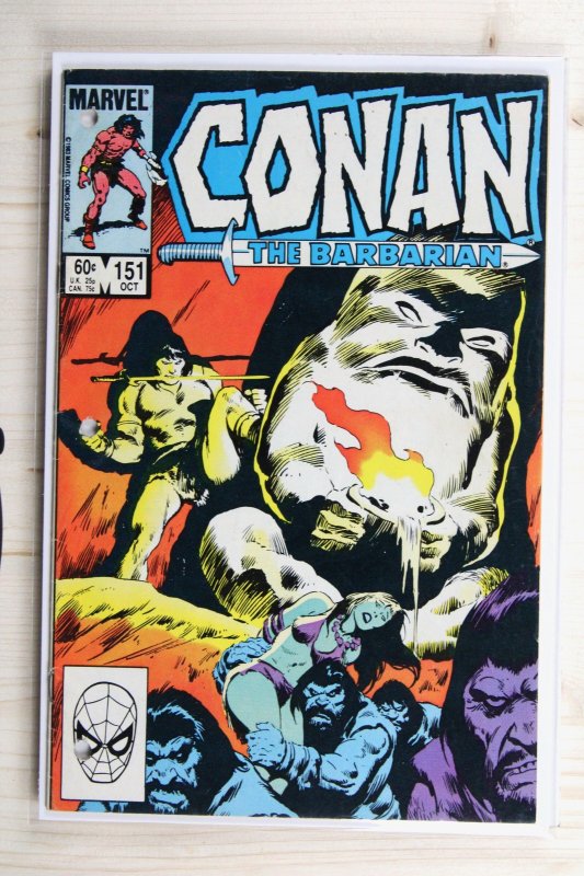Conan the Barbarian #151 (Marvel Comics, 1983), raw comic book in VF- 7.5 condition — front cover