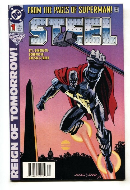 Steel #1 (DC Comics, 1994), raw comic book in VF/NM condition — front cover