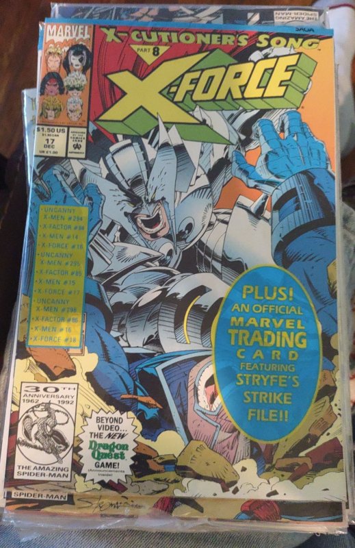 X-Force #17 (Marvel Comics, 1992), raw, ungraded comic book — front cover
