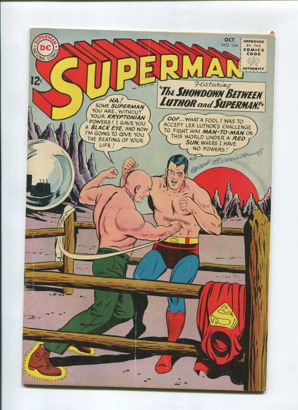 Superman #164 (DC Comics, 1963), raw comic book in VG condition — front cover
