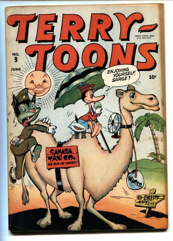 Terry-Toons #9 (Timely Comics, 1943), raw, ungraded comic book — front cover