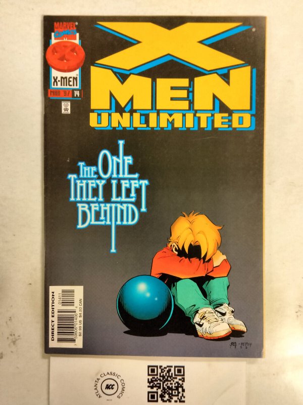 X-Men Unlimited #14 (Marvel Comics, 1997), raw comic book in VF condition — front cover