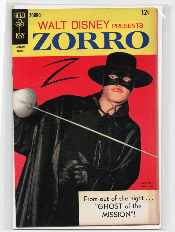 Zorro #9 (Gold Key, 1968), raw, ungraded comic book — front cover
