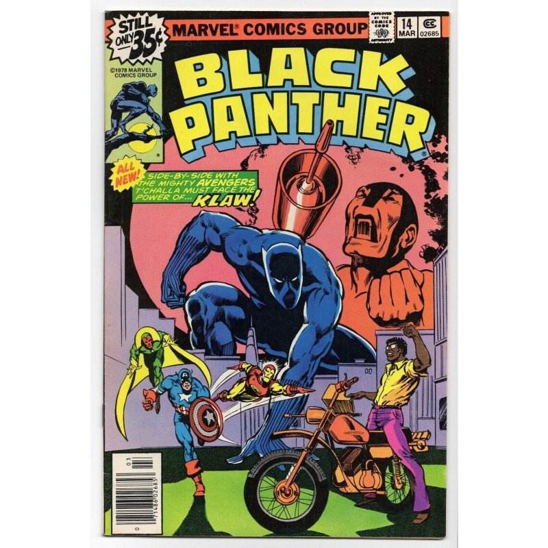 Black Panther #14 (Marvel Comics, 1979), raw comic book in VF 8.0 condition — front cover