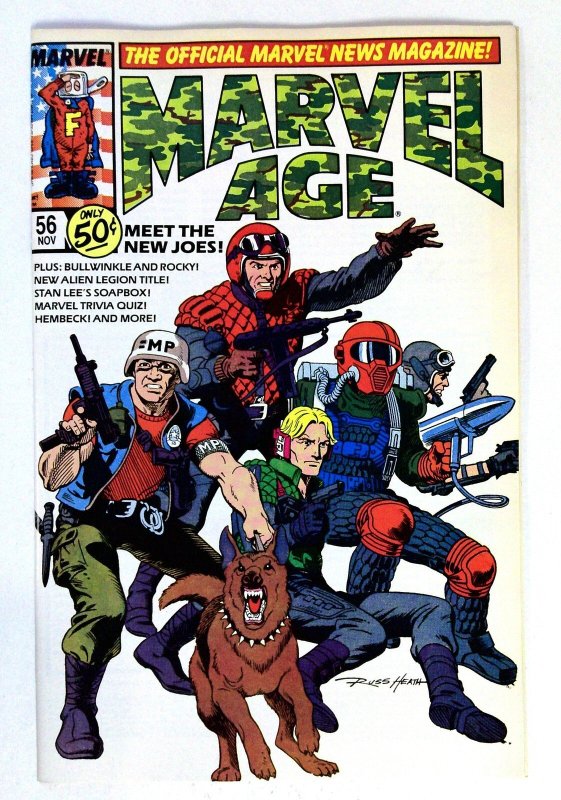 Marvel Age #56 (Marvel Comics, 1987), raw comic book in NM- condition — front cover