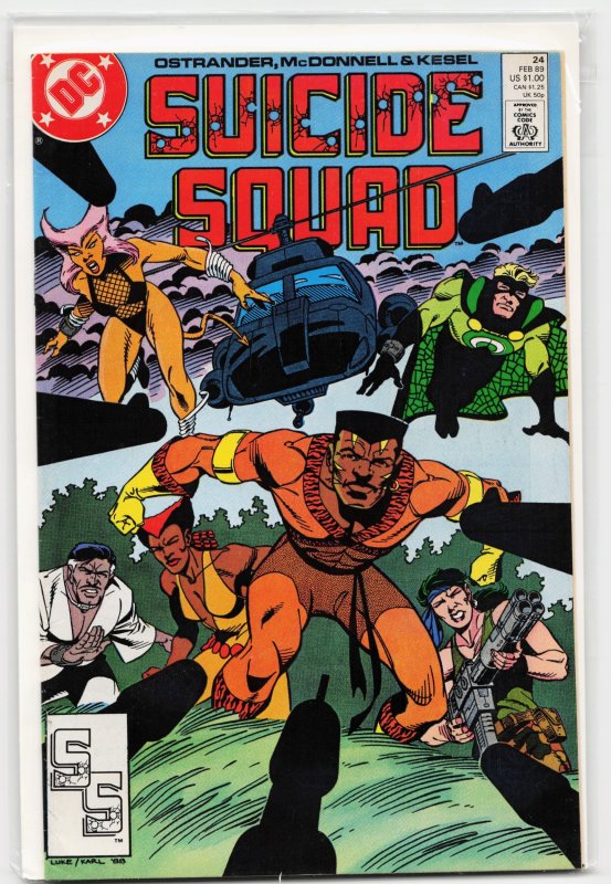 Suicide Squad #24 (DC Comics, 1989), raw, ungraded comic book — front cover