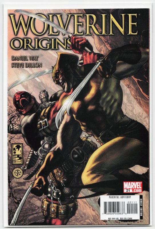 Wolverine: Origins #21 (Marvel Comics, 2008), raw, ungraded comic book — front cover