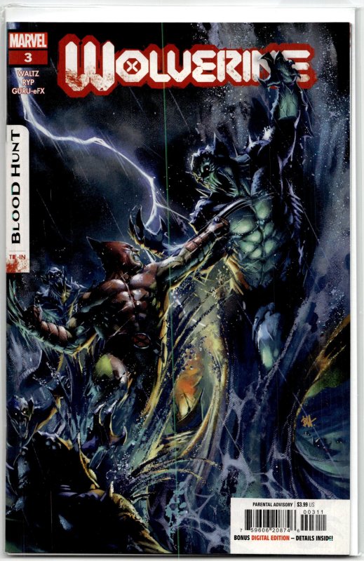 Wolverine: Blood Hunt #3 (2024), raw, ungraded comic book — front cover