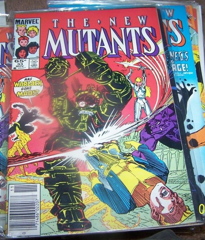 New Mutants #33 (Marvel Comics, 1986), raw, ungraded comic book — front cover