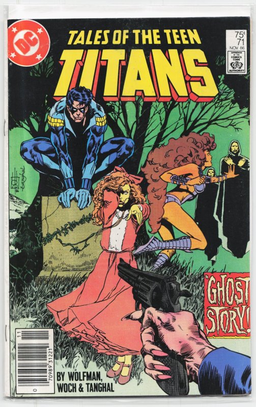 Tales of the Teen Titans #71 (DC Comics, 1986), raw, ungraded comic book — front cover