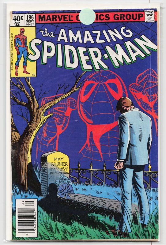 The Amazing Spider-Man #196 (Marvel Comics, 1979), raw, ungraded comic book — front cover