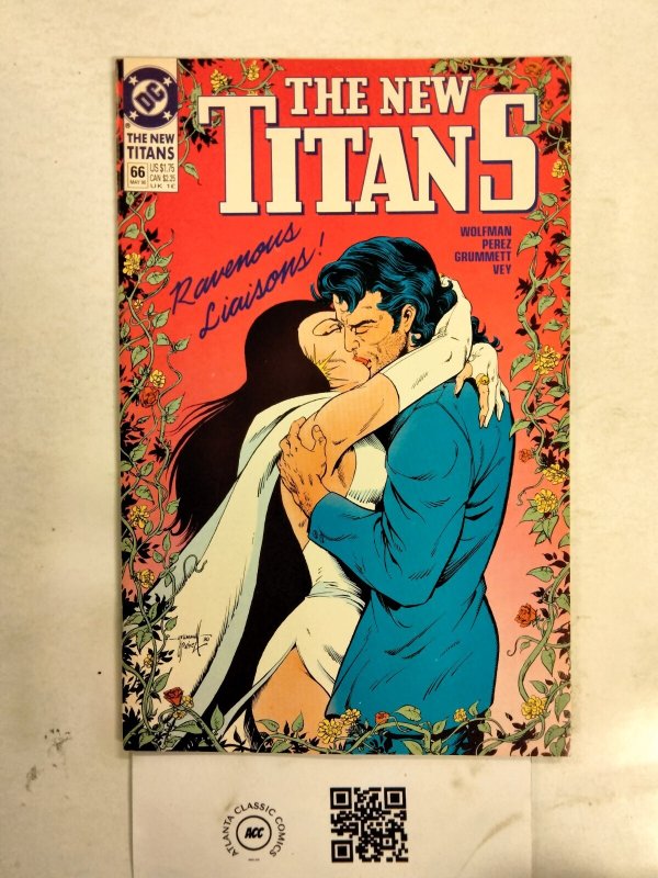 The New Titans #66 (DC Comics), raw comic book in NM condition — front cover
