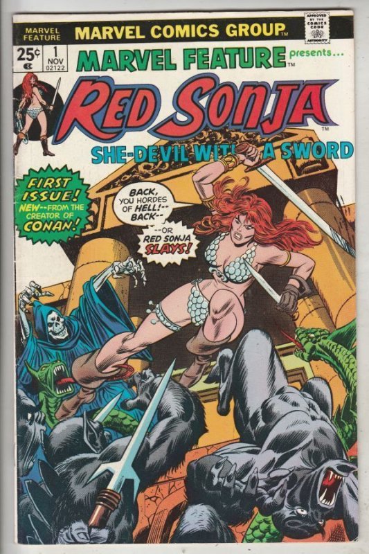 Marvel Feature Presents Red Sonja #1 (Marvel Comics), raw comic book in NM- condition — front cover