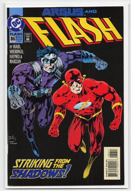 The Flash #86 (DC Comics, 1994), raw, ungraded comic book — front cover