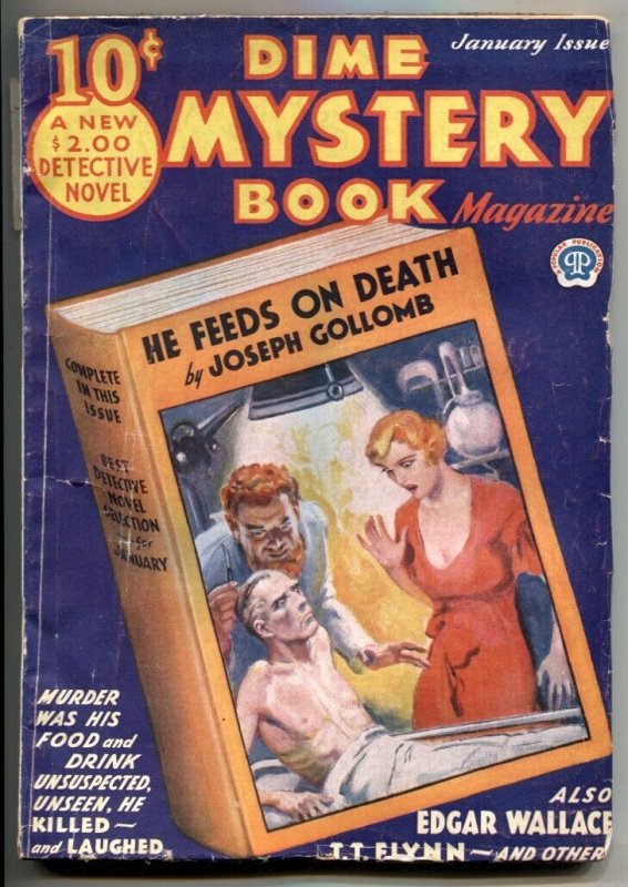 Pulp: Dime Mystery Book Pulp #2 (1933), raw, ungraded comic book — front cover