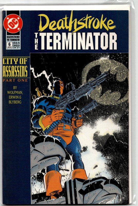 Deathstroke the Terminator #6 (DC Comics, 1992), raw, ungraded comic book — front cover