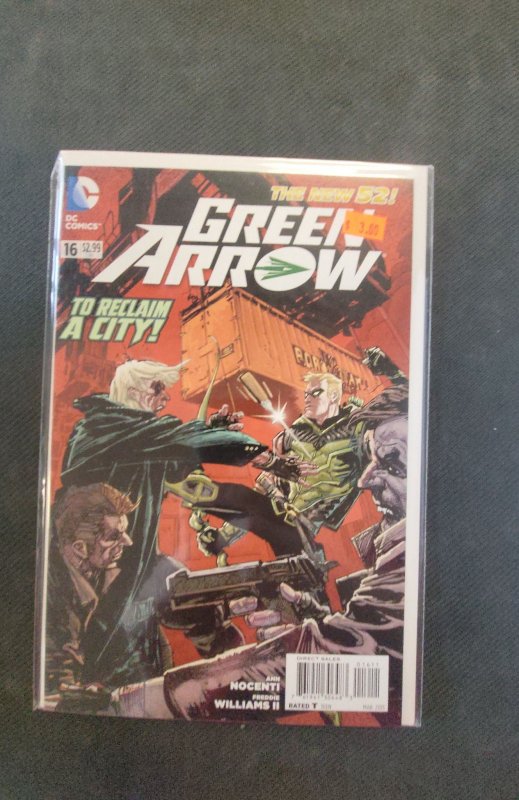 Green Arrow #16 (DC Comics, 2013), raw, ungraded comic book — front cover