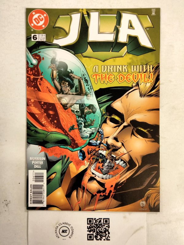 JLA #7 (DC Comics, 1997), raw comic book in NM condition — front cover
