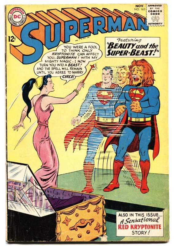 Superman #165 (DC Comics, 1963), raw comic book in VG condition — front cover