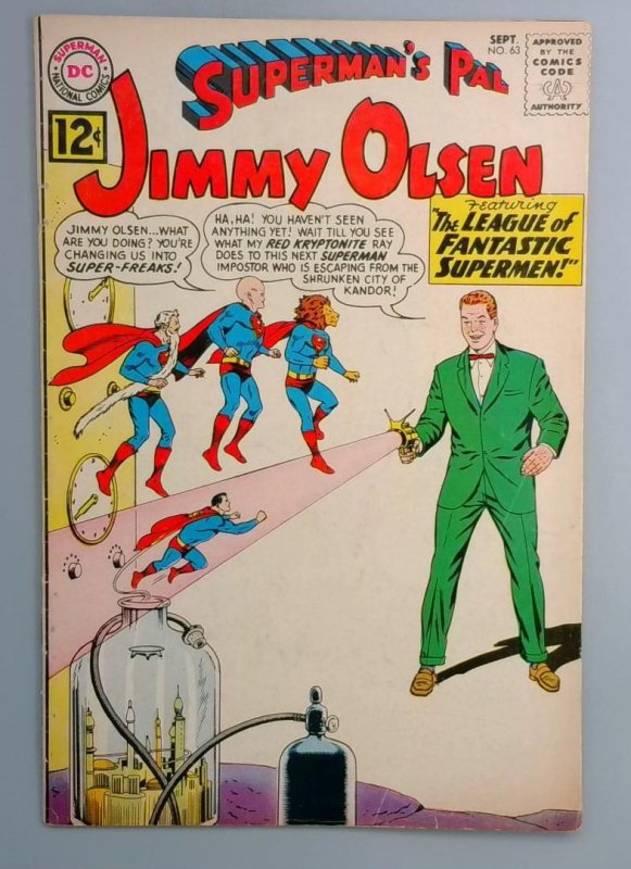Supermans Pal Jimmy Olsen #63 (DC Comics, 1962), raw comic book in VG condition — front cover