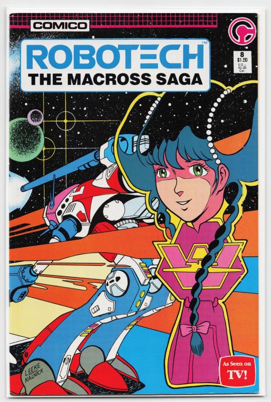Robotech: The Macross Saga #8 (Comico, 1985), raw, ungraded comic book — front cover