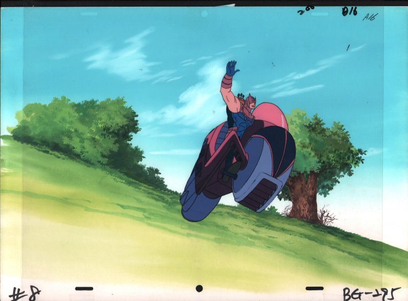 Production Cel & Original Background from Iron Man 1994 - Hawkeye - with COA (1994), raw, ungraded comic book — front cover