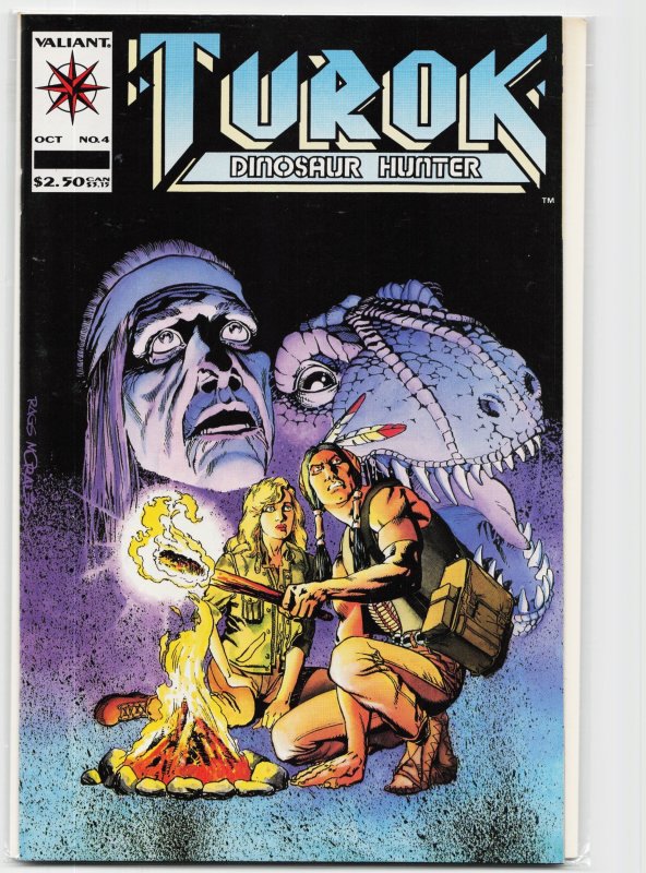 Turok, Dinosaur Hunter #4 (Valiant Comics, 1993), raw, ungraded comic book — front cover