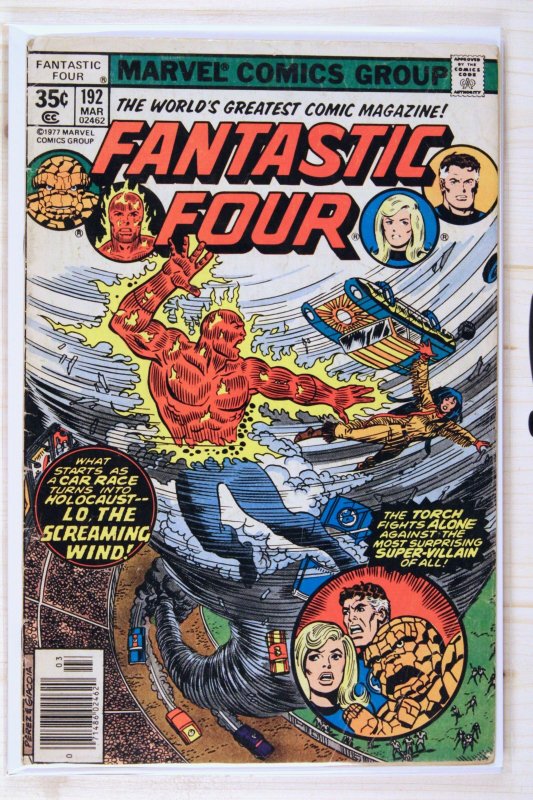 Fantastic Four #192 (Marvel Comics, 1978), raw comic book in FN- 5.5 condition — front cover