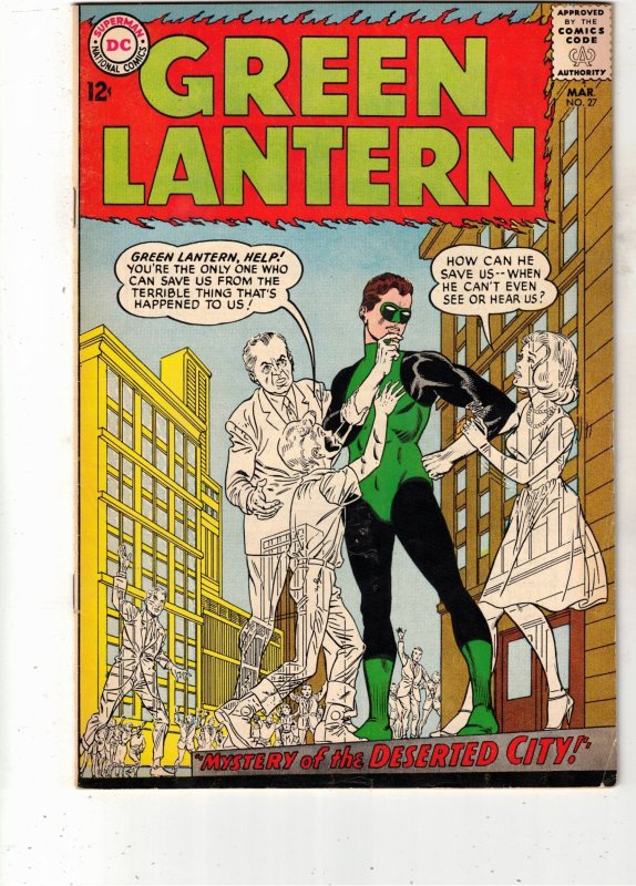 Green Lantern #27 (DC Comics, 1964), raw comic book in FN condition — front cover