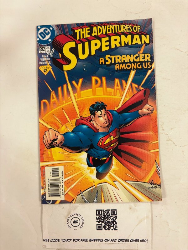 Adventures of Superman #592 (DC Comics), raw comic book in NM condition — front cover