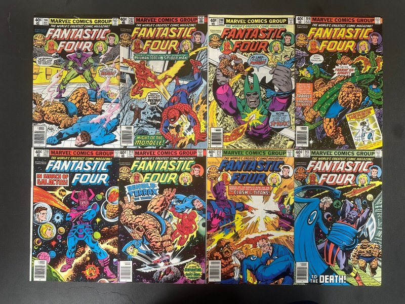 Fantastic Four (1961) #206-220 Newsstands 1st Herbie & Terrax App VF- Lot of 15 (Marvel Comics, 1961), raw comic book in VF- condition — front cover