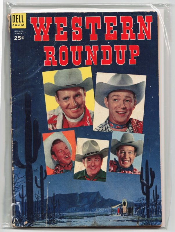 Western Roundup #5 (1954), raw, ungraded comic book — front cover