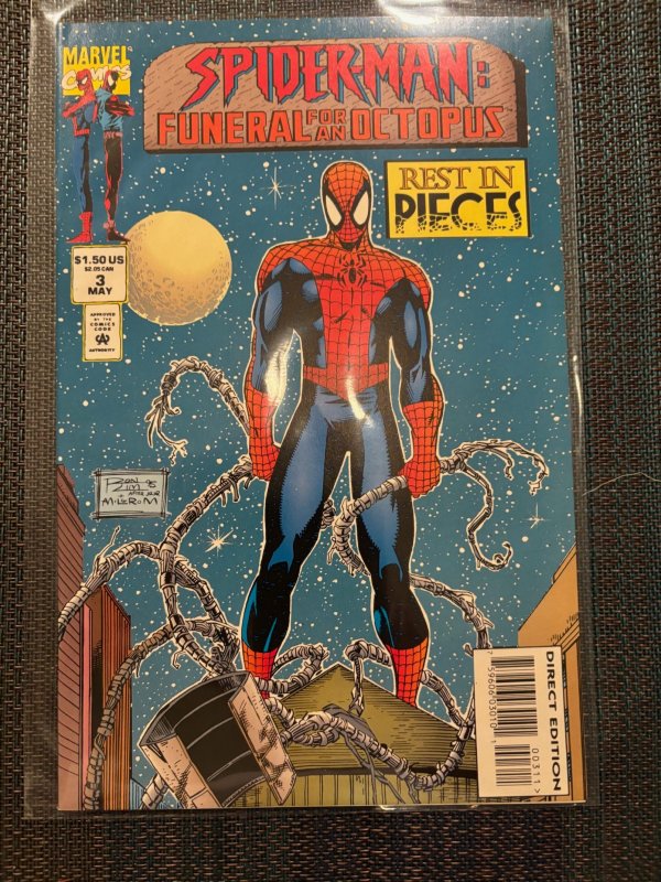 Spider-Man: Funeral for an Octopus #3 (1995), raw, ungraded comic book — front cover