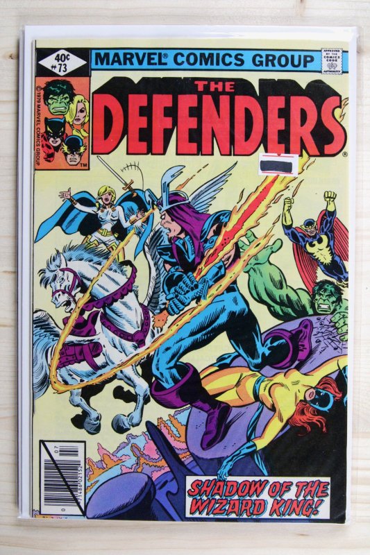 The Defenders #73 (Marvel Comics, 1979), raw comic book in VF+ 8.5 condition — front cover