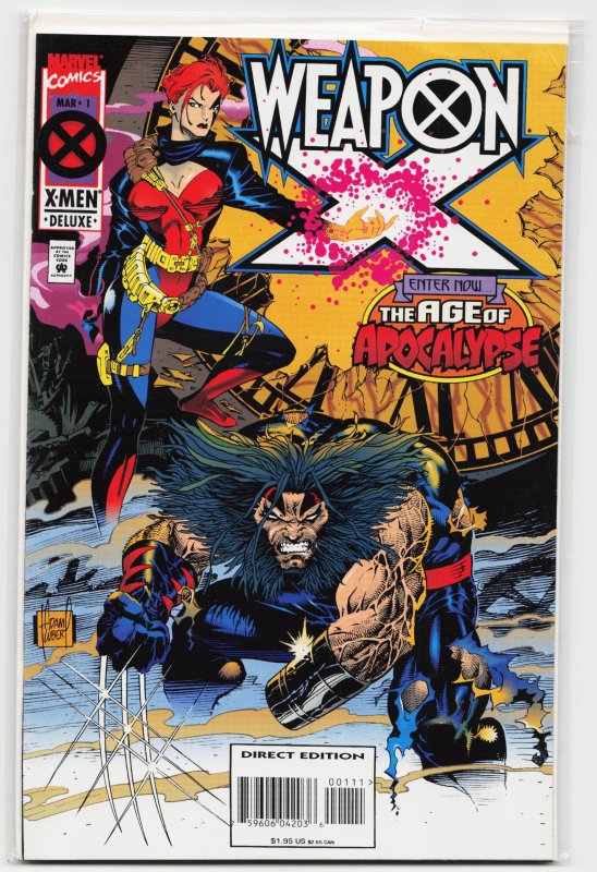 Weapon X #1 (Marvel Comics, 1995), raw, ungraded comic book — front cover