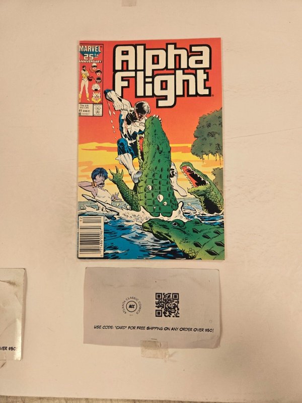 Alpha Flight #41 (Marvel Comics), raw comic book in VF condition — front cover