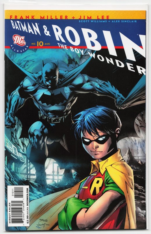 All Star Batman & Robin, the Boy Wonder #10 (DC Comics, 2008), raw, ungraded comic book — front cover