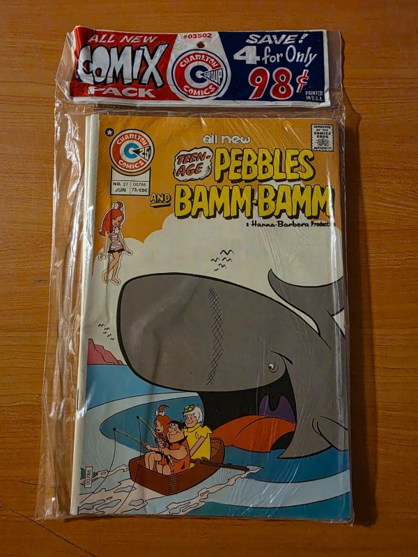 Charlton 4 Pack Sealed ~ Dino #10 Pebbles #27 Barney & Betty #14 ++ ~NM~ 1975 (Charlton Comics, 1975), raw comic book in NM condition — front cover