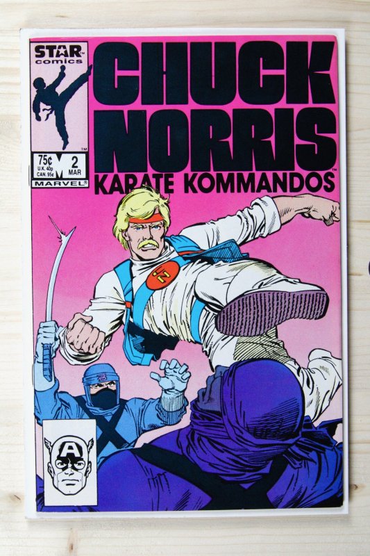 Chuck Norris #2 (Marvel Comics, 1987), raw comic book in VF+ 8.5 condition — front cover