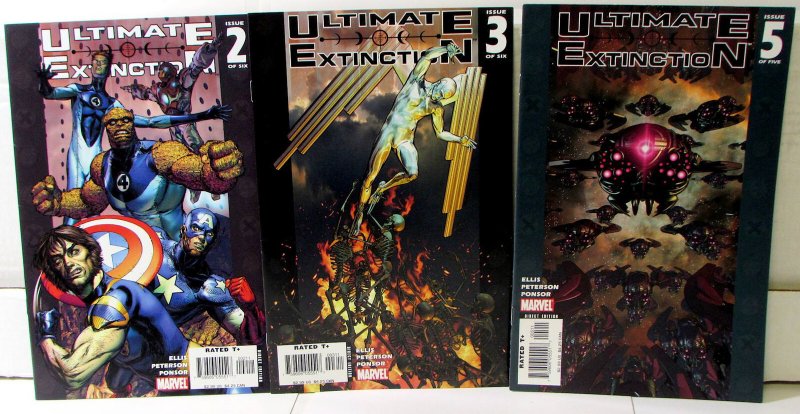 Ultimate Extinction Lot of 3 #2, 3, 5 (2006) Marvel 9.4 Captain America Comics (Marvel Comics, 2006), raw comic book in 9.4 condition — front cover