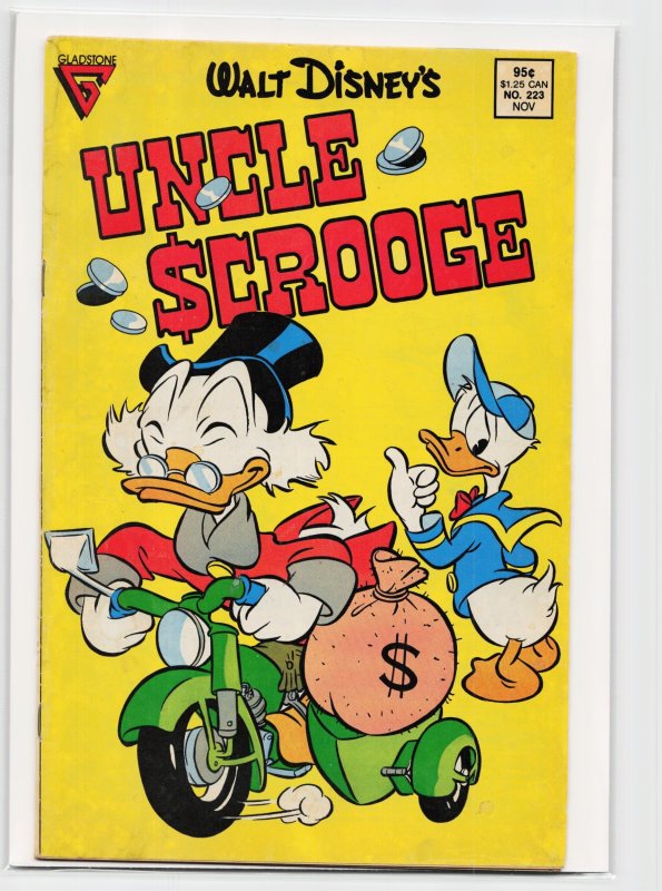 Uncle Scrooge #223 (Gladstone, 1987), raw, ungraded comic book — front cover