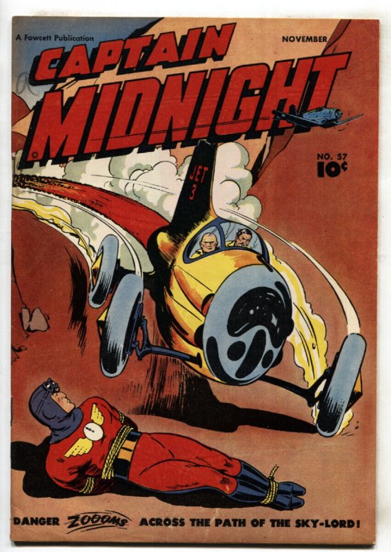 Captain Midnight #57-1947-Golden-Age Comic Book-FAWCETT-FN/VF (Fawcett Publications, 1947), raw comic book in FN/VF condition — front cover