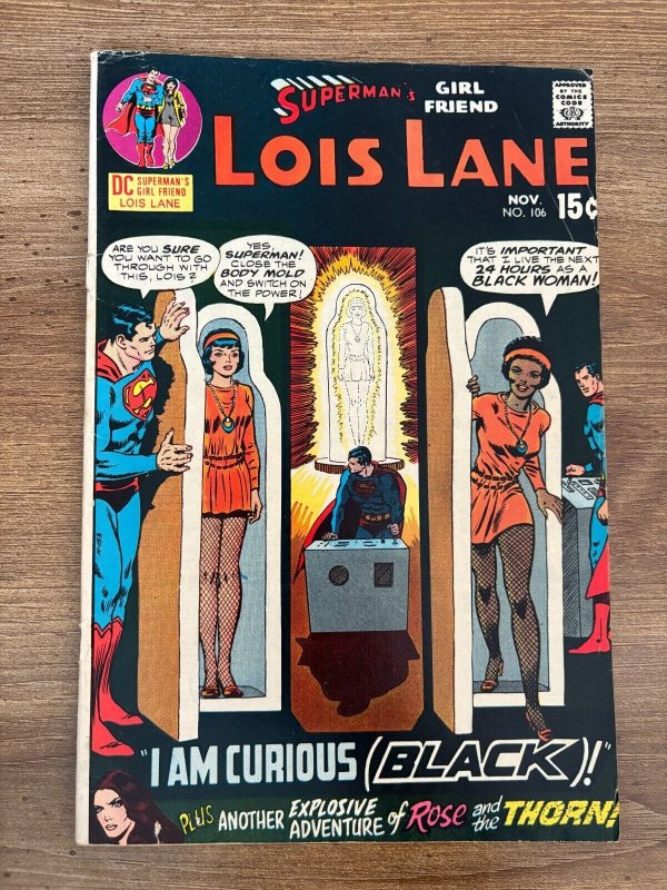 Superman's Girlfriend Lois Lane #106 (DC Comics), raw comic book in FN condition — front cover
